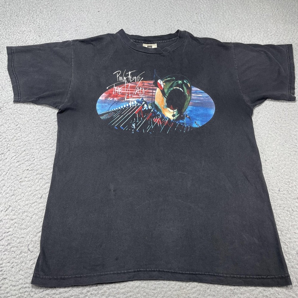 Vintage Pink Floyd The Wall Shirt Mens Large Black Winterland‎ Graphic Band Tee